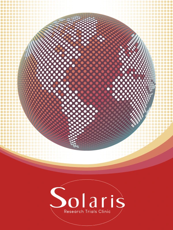 Solaris Research Trial Clinic logo below a earth globe.