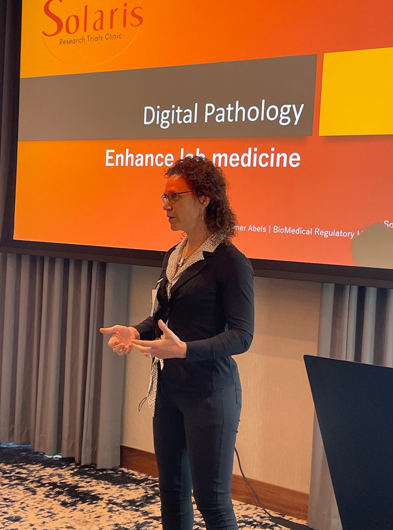 Esther speaking at Next Gen Digital Pathology Conference 2023