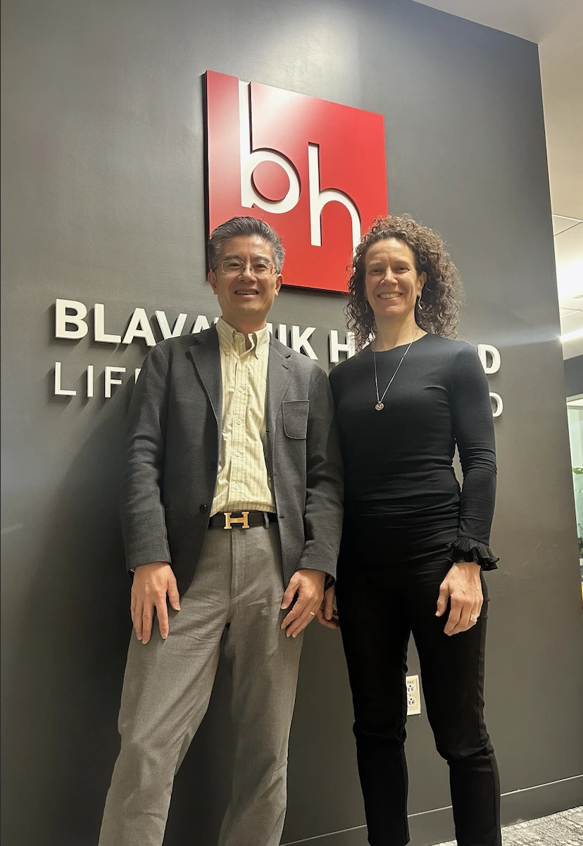 Esther Abels with Wei Tao the current director of the Blavatnik Harvard Life Lab at Harvard Medical School