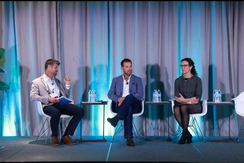 Precision Medicine Coalition Conference 2025. Esther Abels with three session speakers.